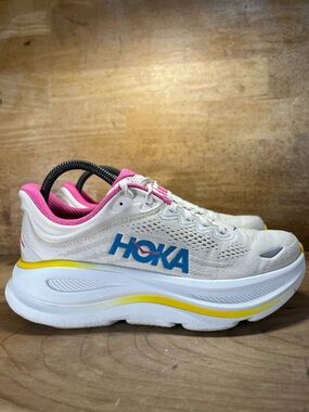 Hoka One One Bondi 9 Womens Size 8 Running Shoes Sneakers Alabaster Birch